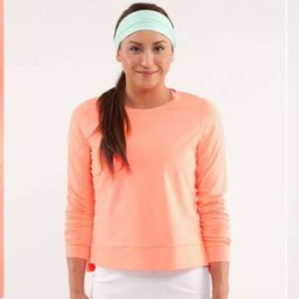 Lululemon Long Sleeve Shirt- Warm Up Crew- Coral